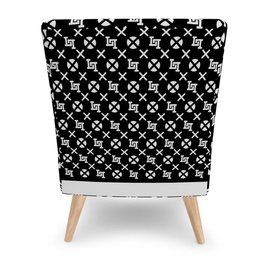 Lobo LeBlanc Black Monogram Occasional Chair