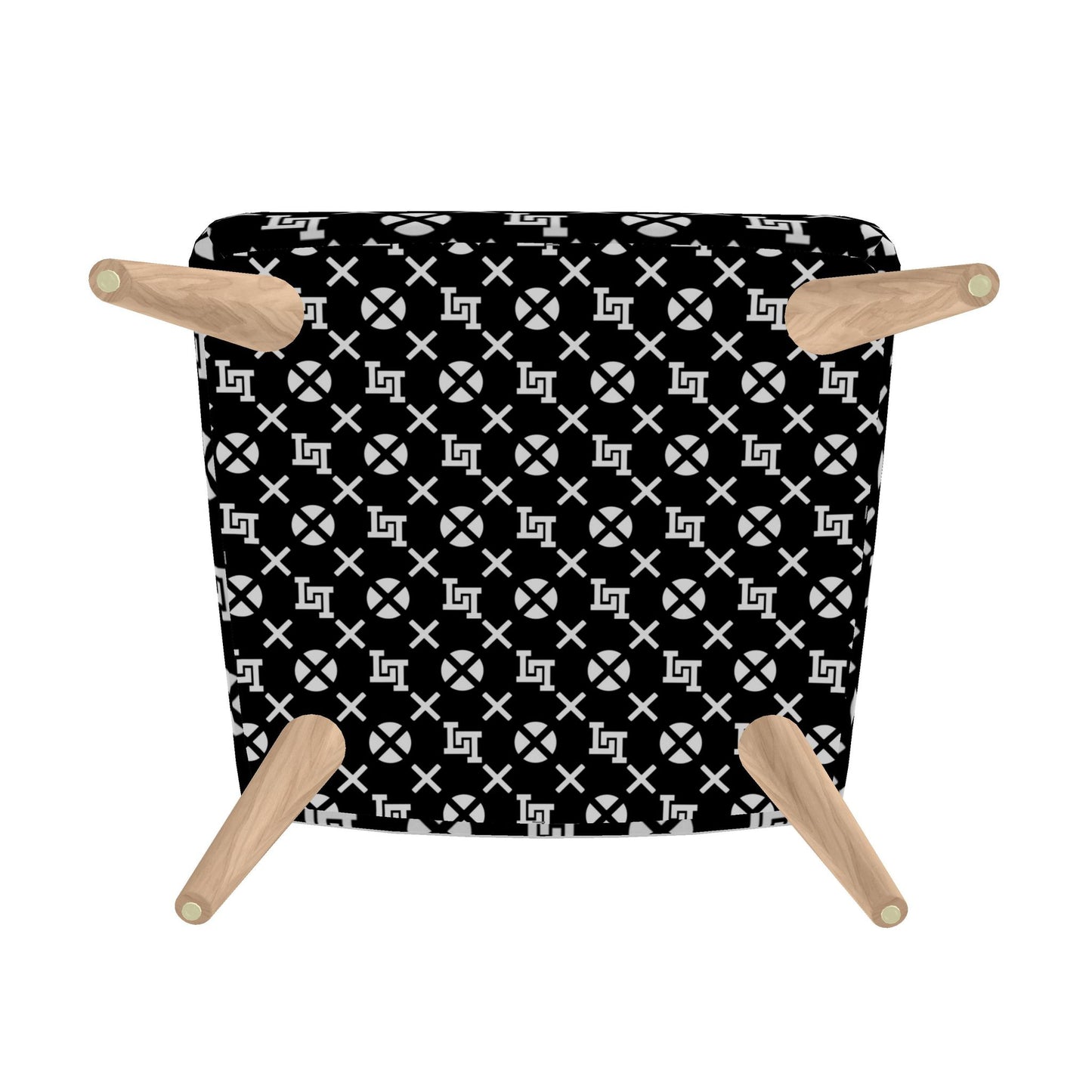 Lobo LeBlanc Black Monogram Occasional Chair