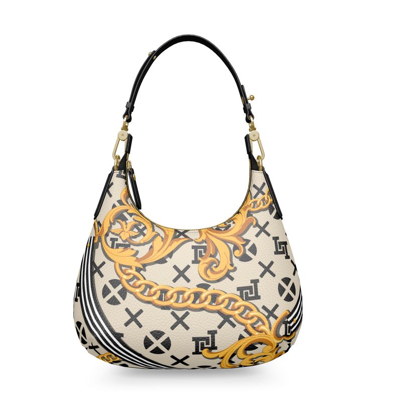 Lobo LeBlanc Mini Gold Monogram Shoulder Bag