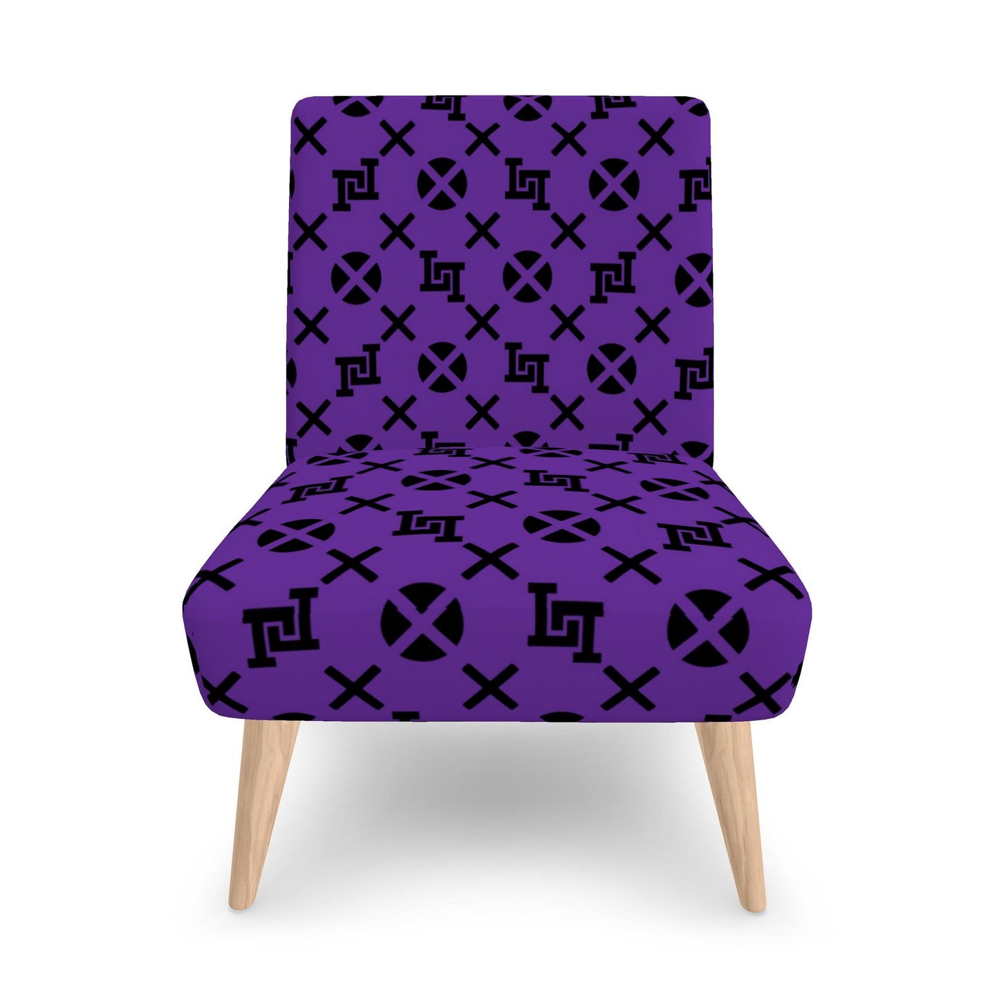 Lobo LeBlanc Purple Monogram Occasional Chair