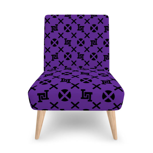 Lobo LeBlanc Purple Monogram Occasional Chair