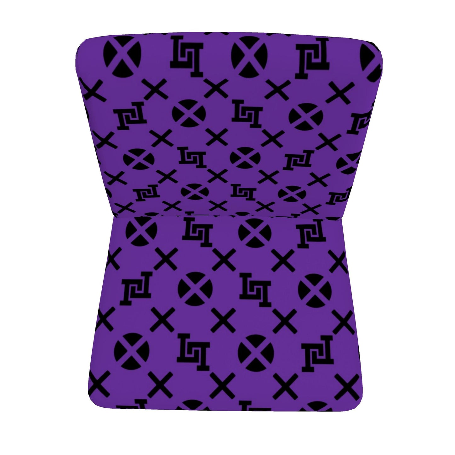 Lobo LeBlanc Purple Monogram Occasional Chair