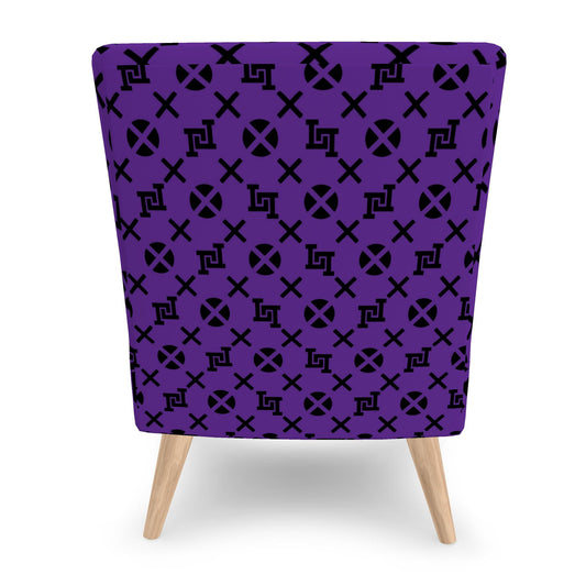 Lobo LeBlanc Purple Monogram Occasional Chair