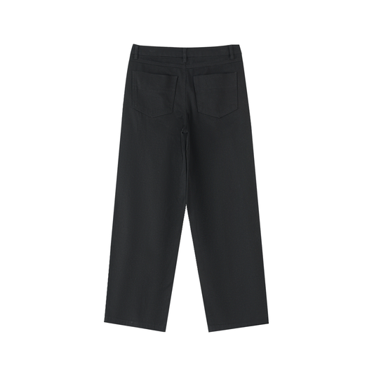 Men's Lobo LeBlanc Black Heavyweight Cotton Straight Leg Pants
