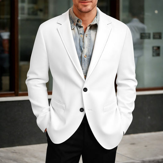 WHITE 260gsm Two Button Suit(All-Over Printing)