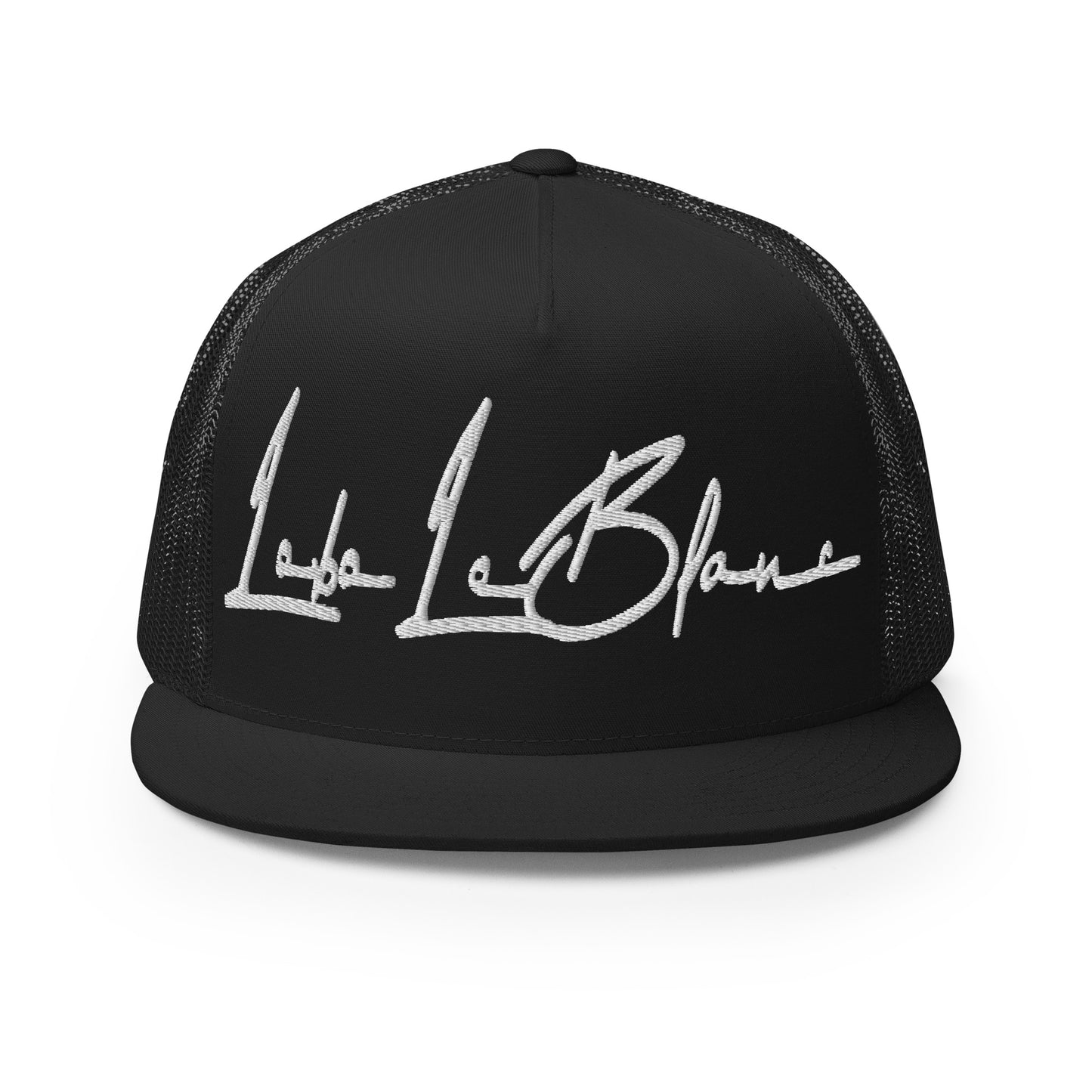 Black Lobo LeBlanc + Yupoong Signature Logo Trucker Hat