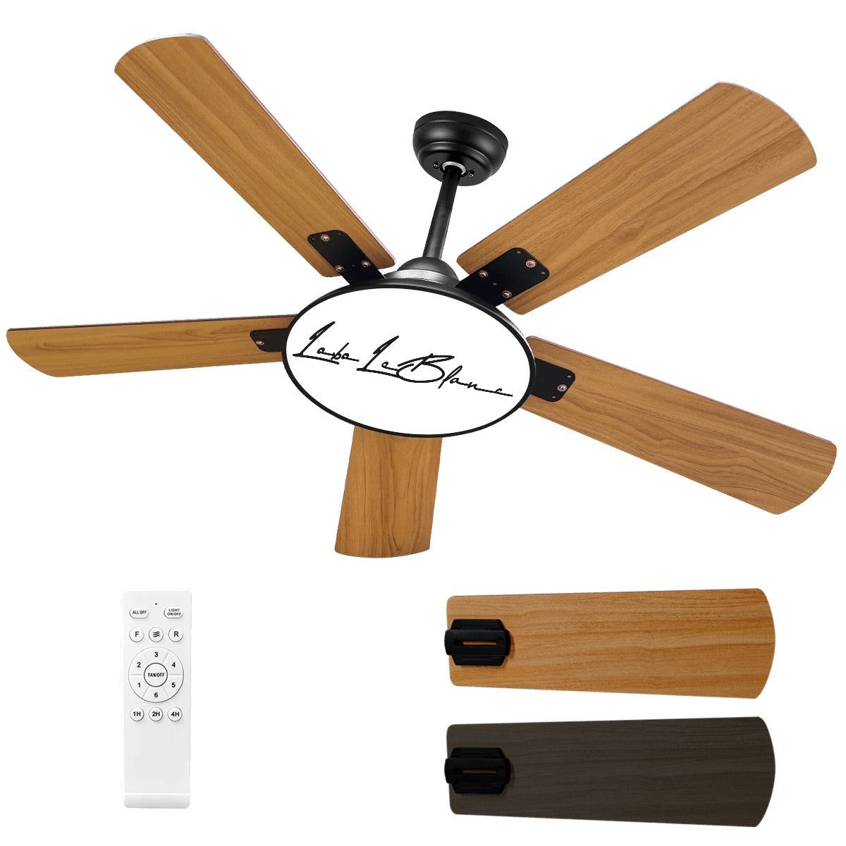 Lobo LeBlanc Signature Logo Ceiling Fan With Light