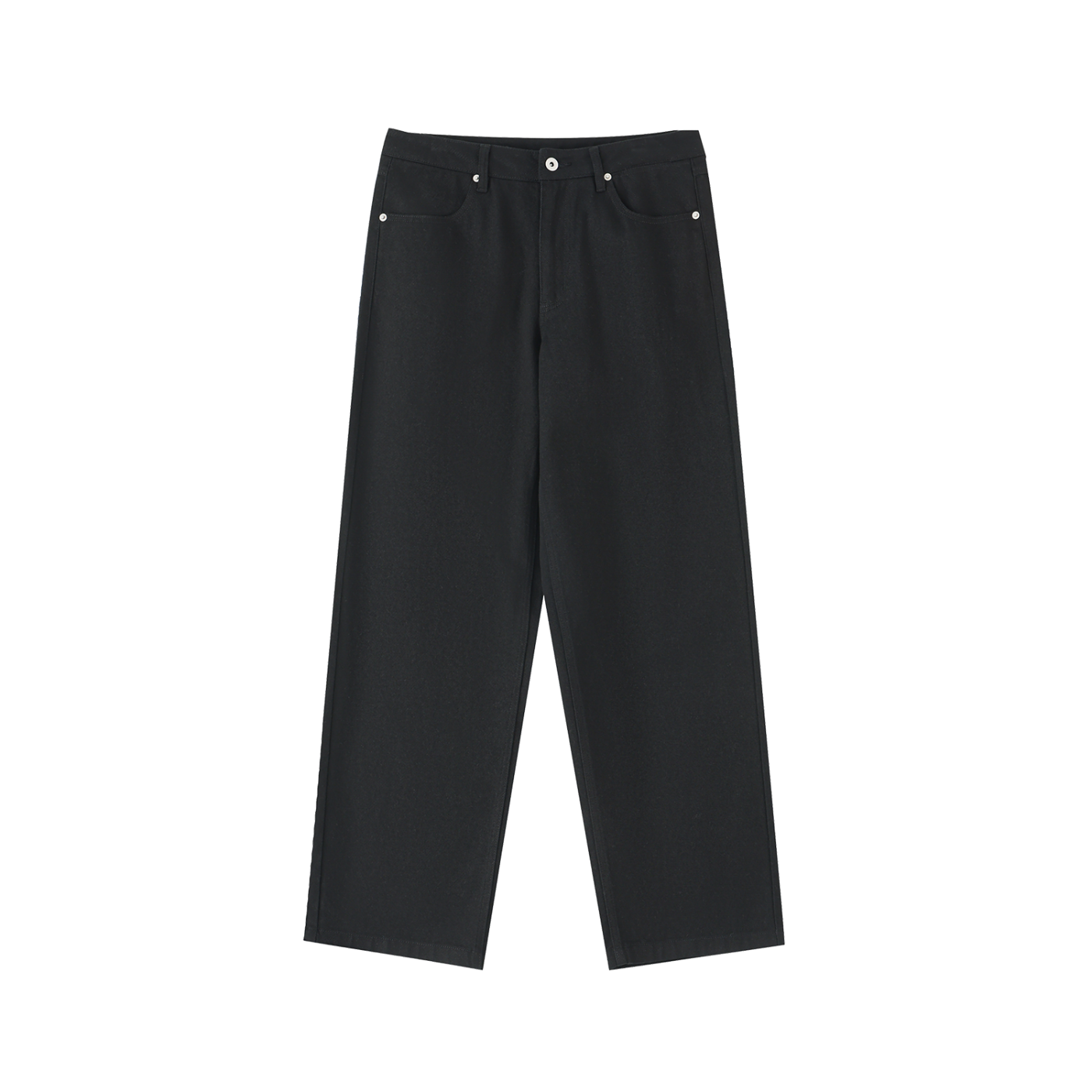 Men's Lobo LeBlanc Black Heavyweight Cotton Straight Leg Pants