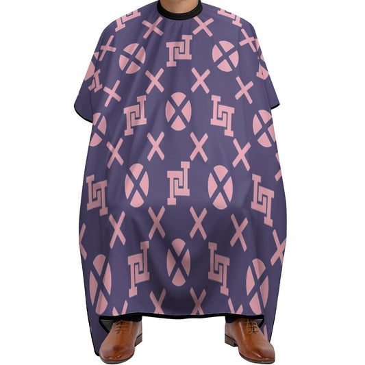Lobo LeBlanc Violet Monogram Barber Cape