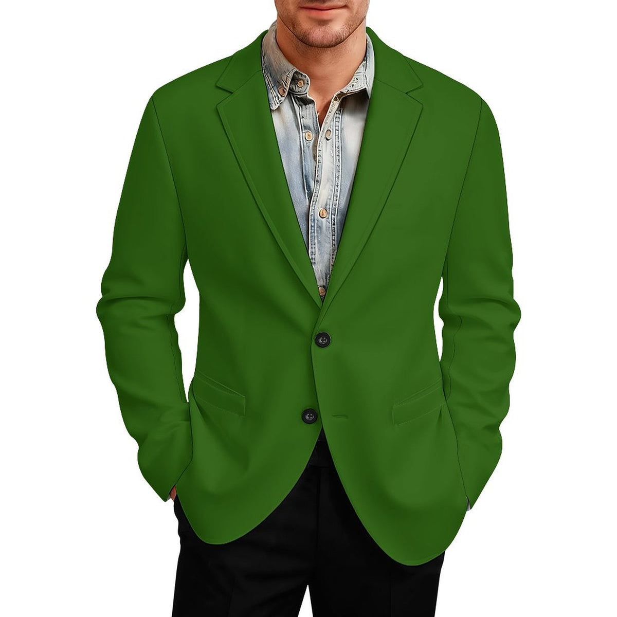 GREEN 2 260gsm Two Button Suit(All-Over Printing)