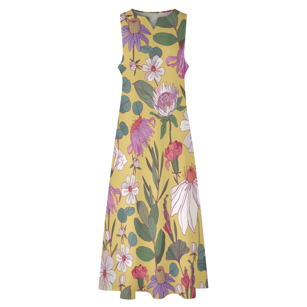 Lobo LeBlanc Stealth Maxi Yellow Long Dress
