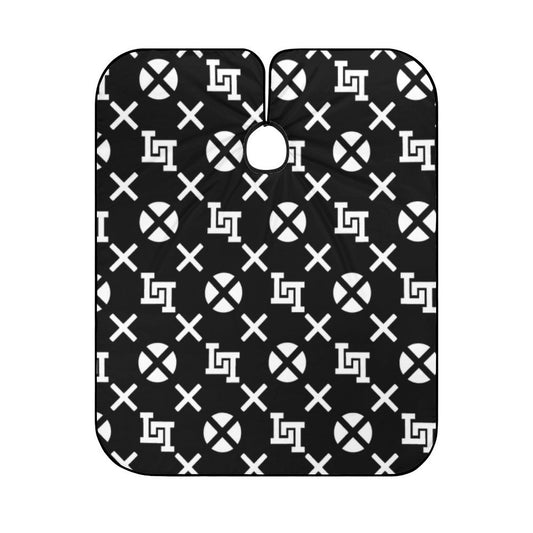 Lobo LeBlanc Black Monogram Barber Cape