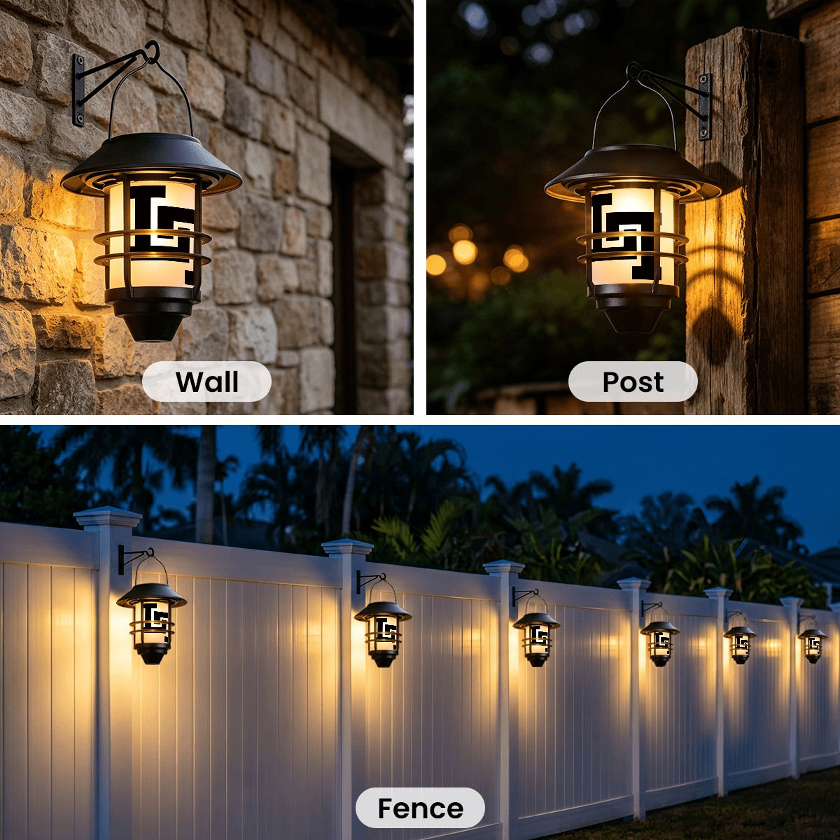 Lobo LeBlanc Logo Hanging Solar Lights