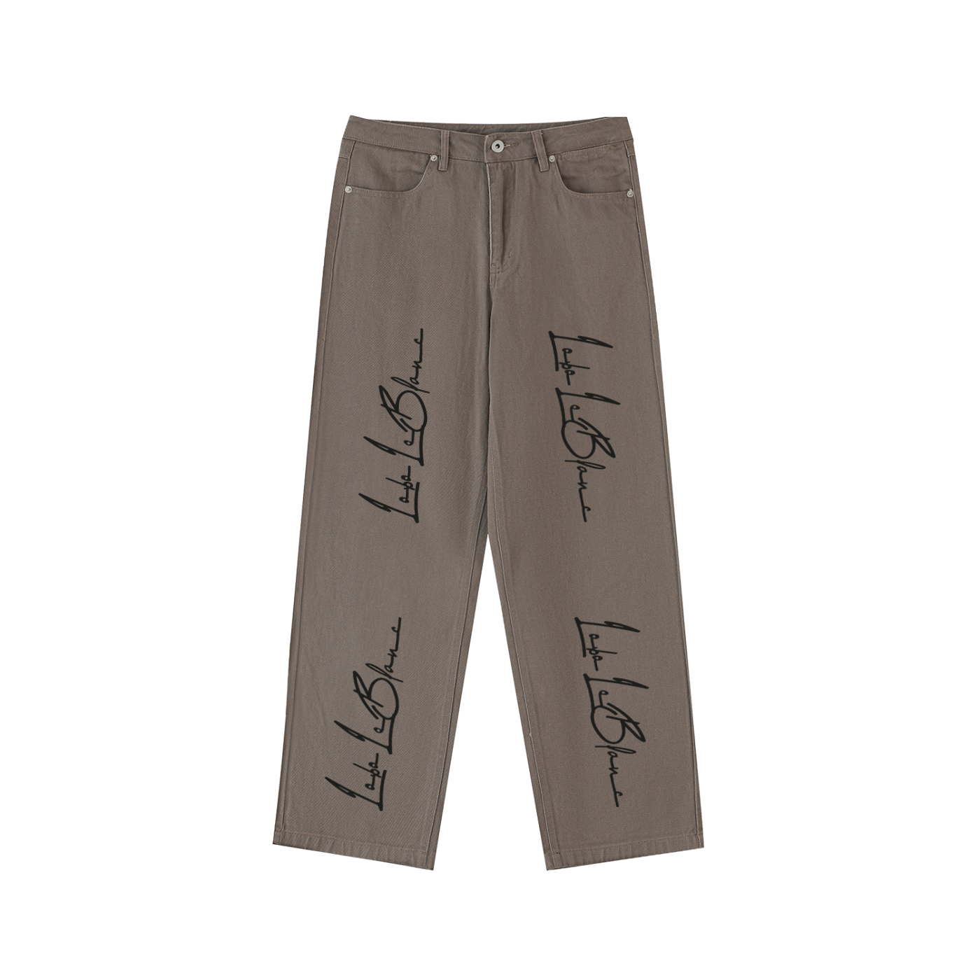 Men's Lobo LeBlanc Light Coffee Heavyweight Cotton Straight Leg Pants