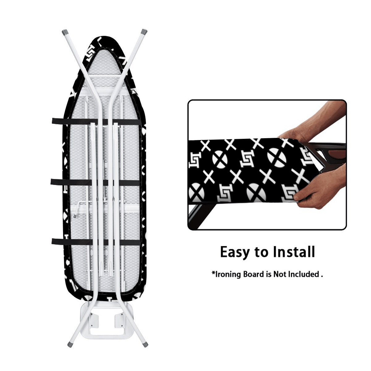 Lobo LeBlanc Black Monogram Ironing Board Cover