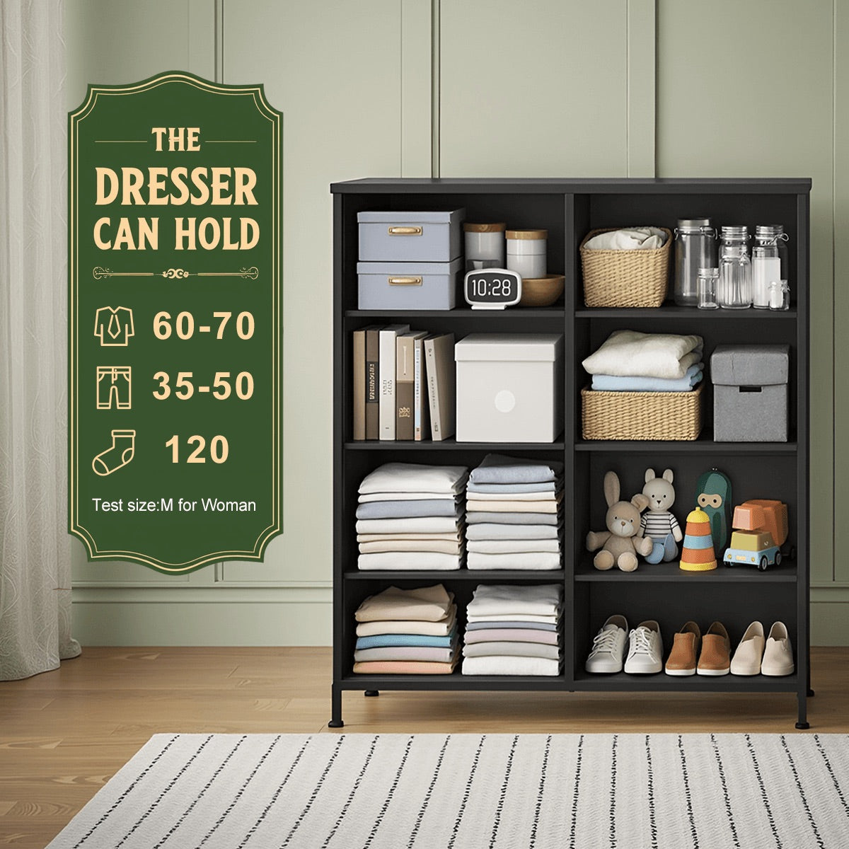 Lobo LeBlanc Gray Monogram 8-Drawer Dresser