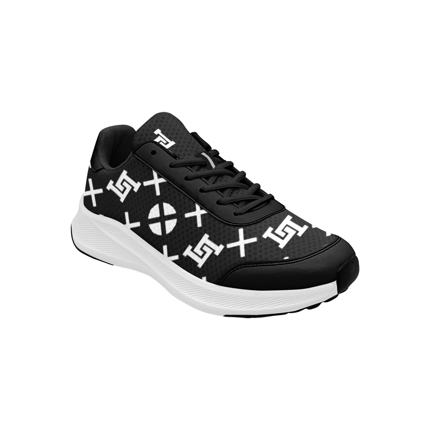 Men's Lobo LeBlanc Black Monogram Running Shoes
