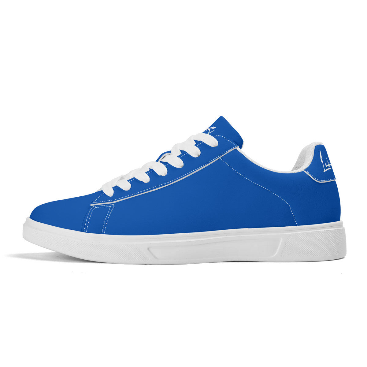 Lobo LeBlanc Unisex Premium Synthetic Blue Leather Sneakers