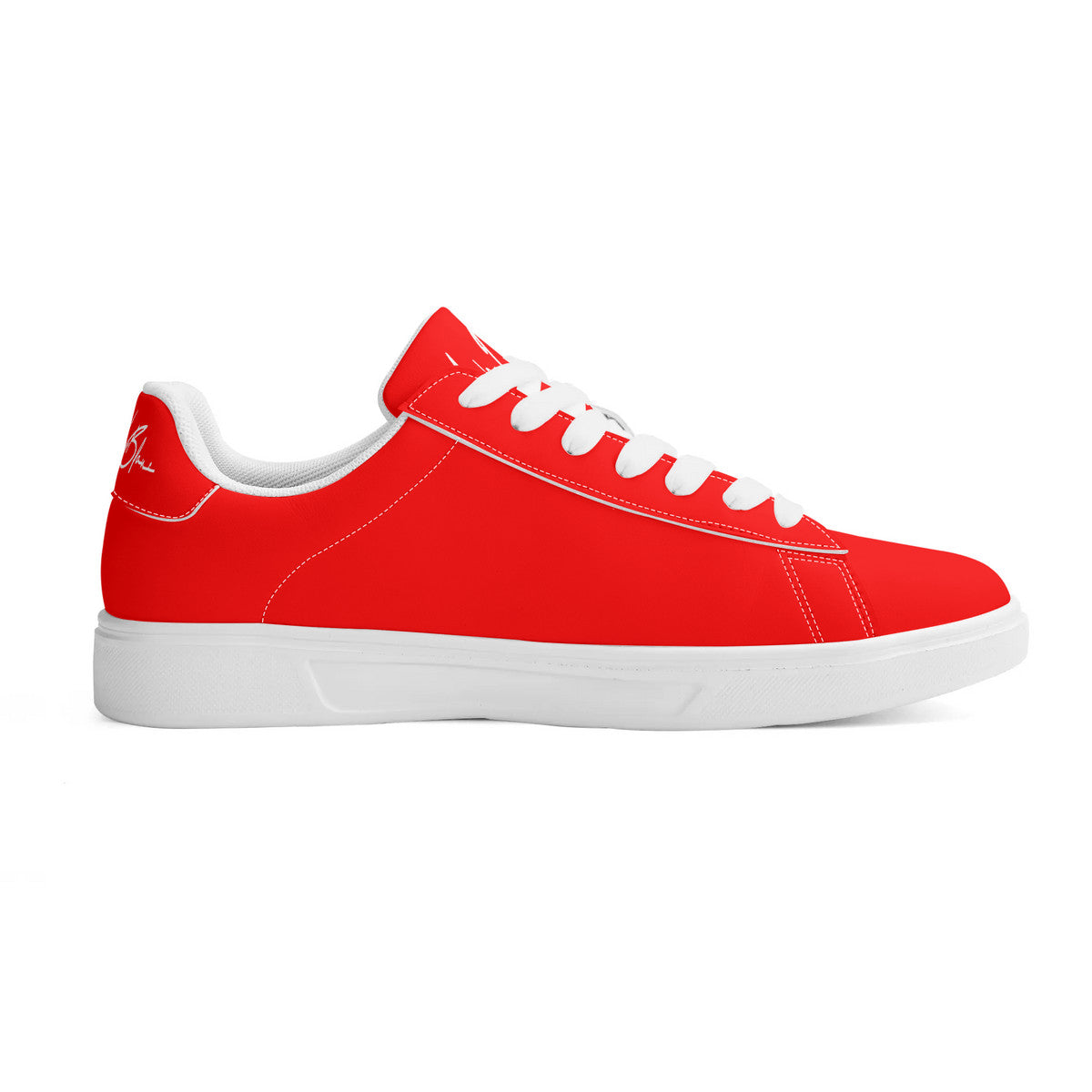 Lobo LeBlanc Unisex Premium Synthetic Red Leather Sneakers
