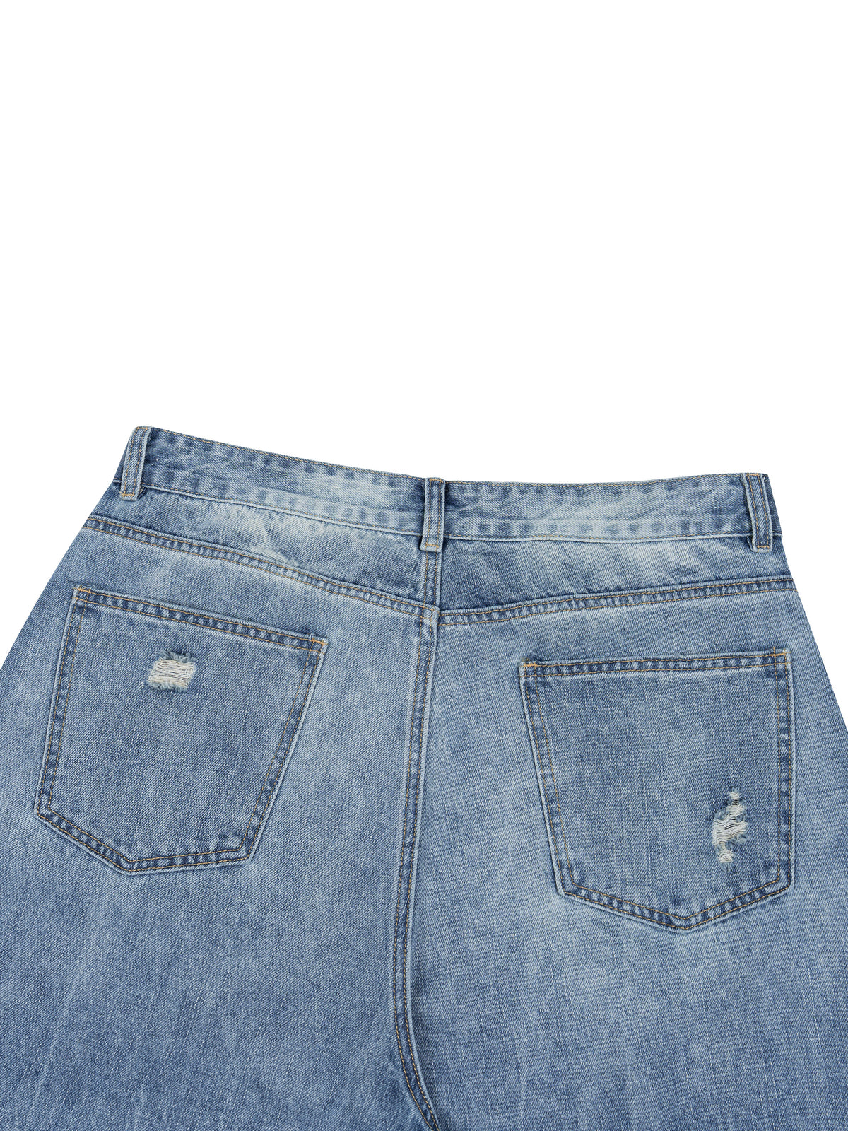 Men's Lobo LeBlanc Distressed Straight Leg Denim Jeans