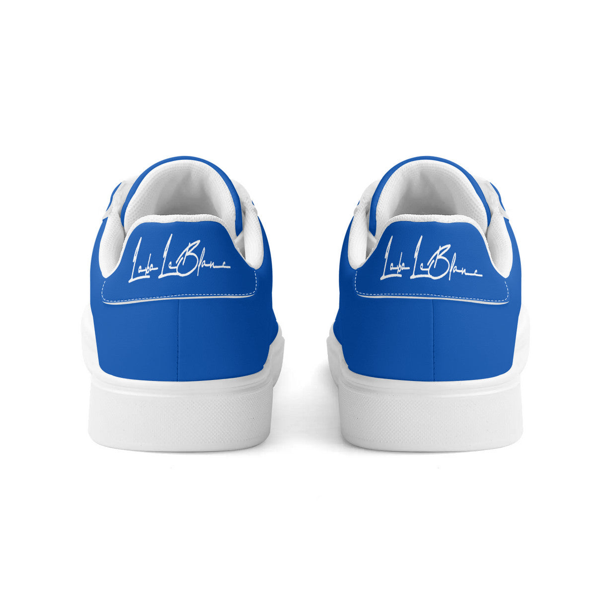 Lobo LeBlanc Unisex Premium Synthetic Blue Leather Sneakers