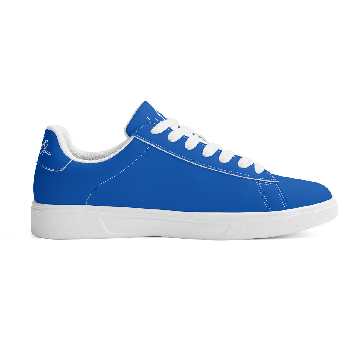 Lobo LeBlanc Unisex Premium Synthetic Blue Leather Sneakers