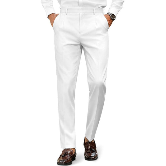 WHITE 260gsm Suit Casual Pants For Men(All-Over Printing)
