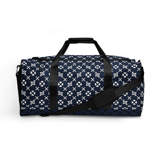 Lobo LeBlanc Navy Blue Monogram Adventurer Duffel bag