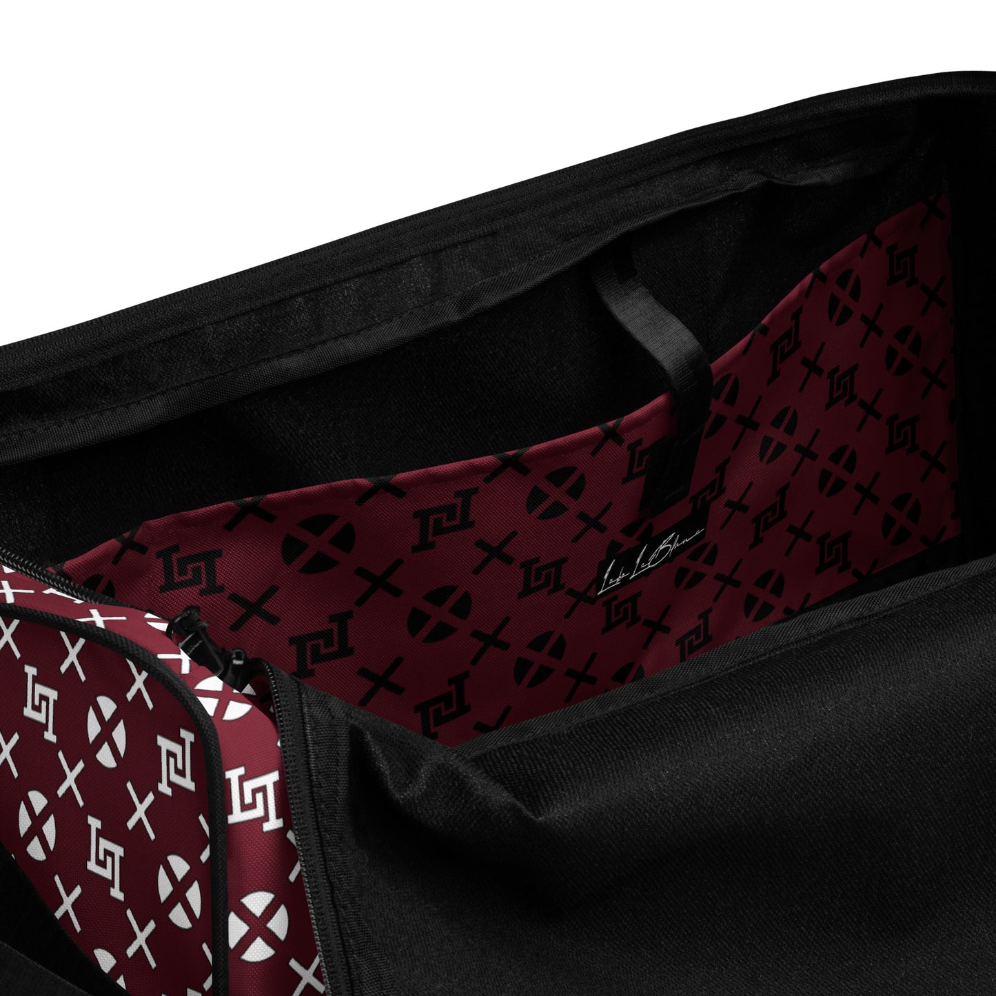 Lobo LeBlanc Burgundy Monogram Adventurer Duffel bag