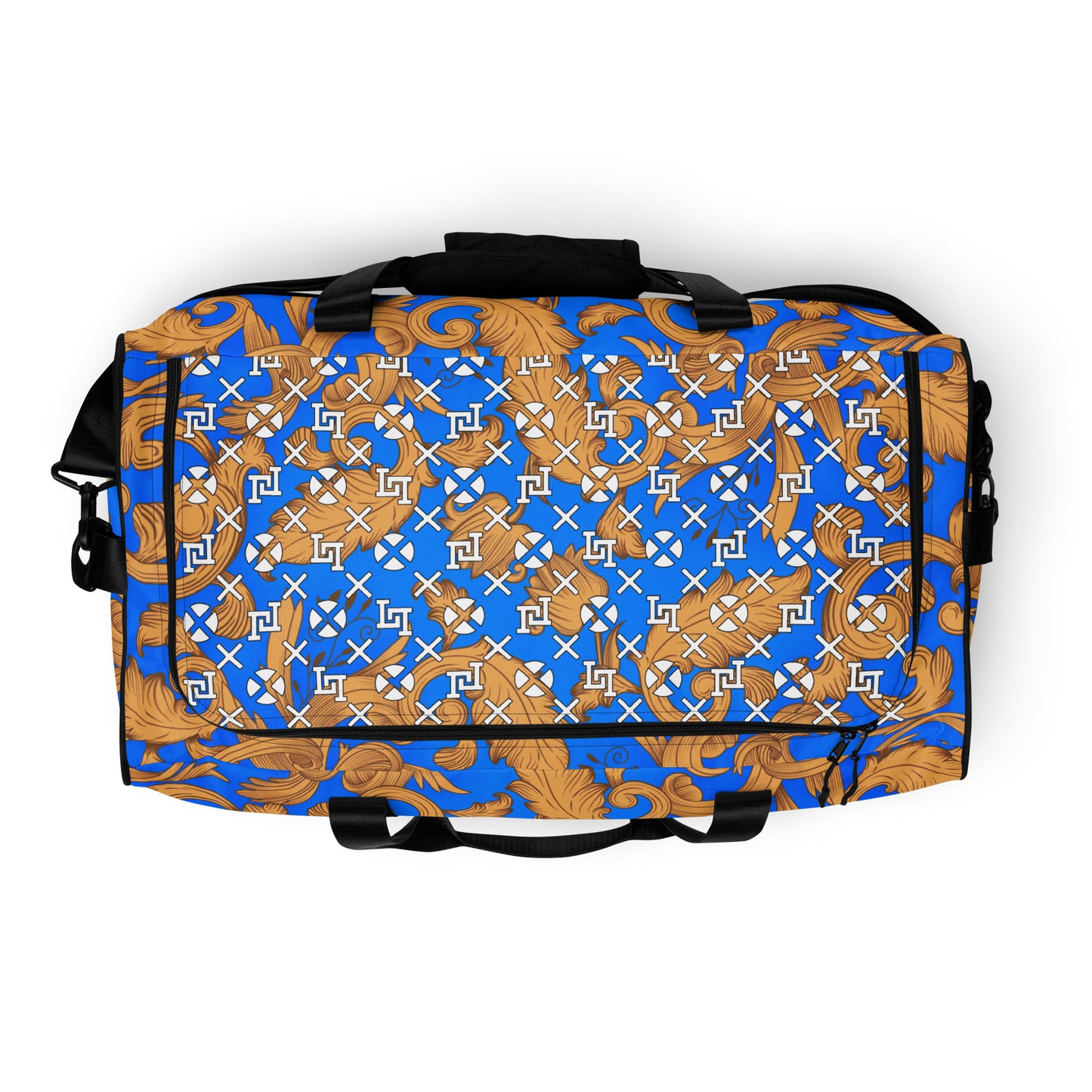 Lobo LeBlanc Barocco Blue Monogram Adventurer Duffel bag