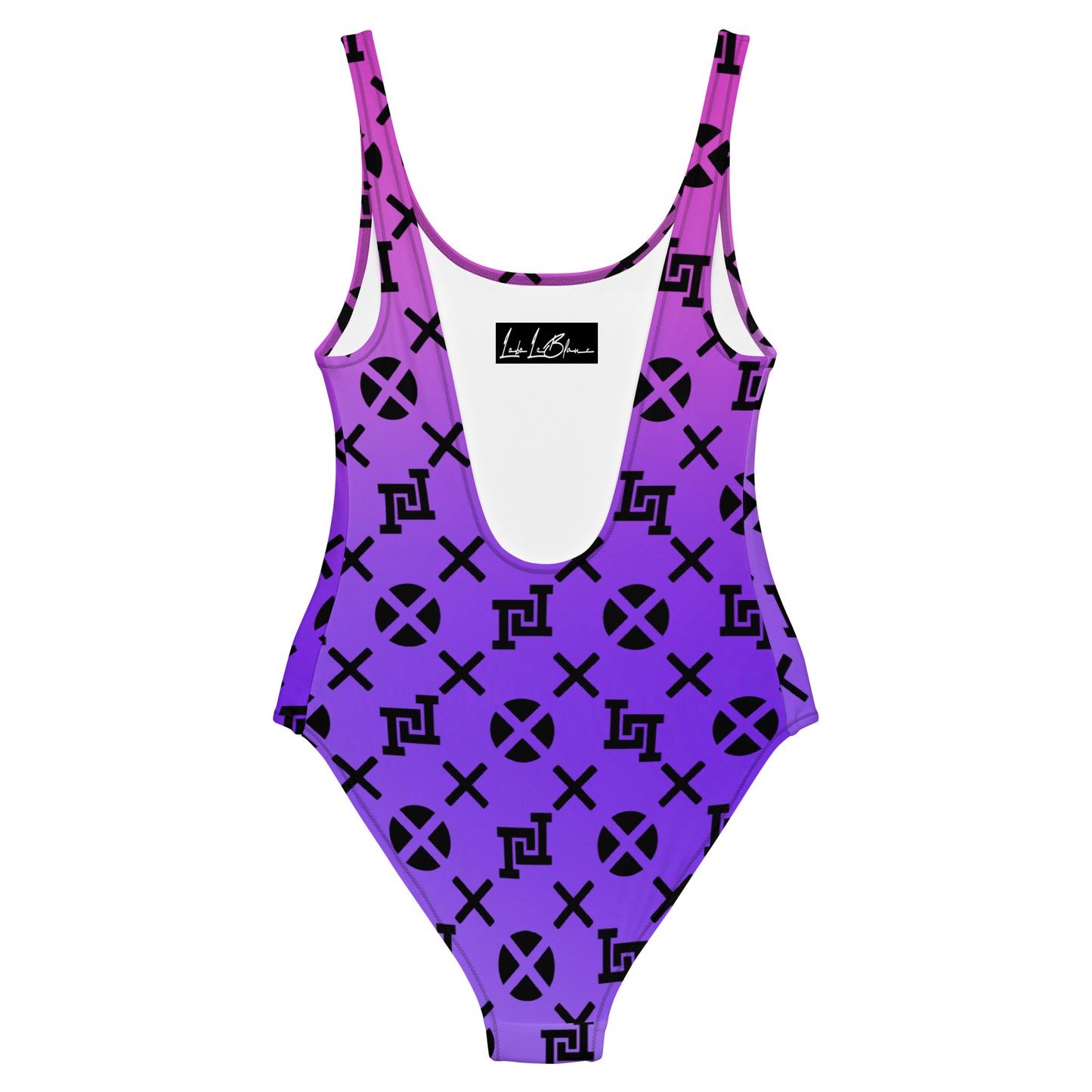 Purple Monogram One-Piece Swimsuit