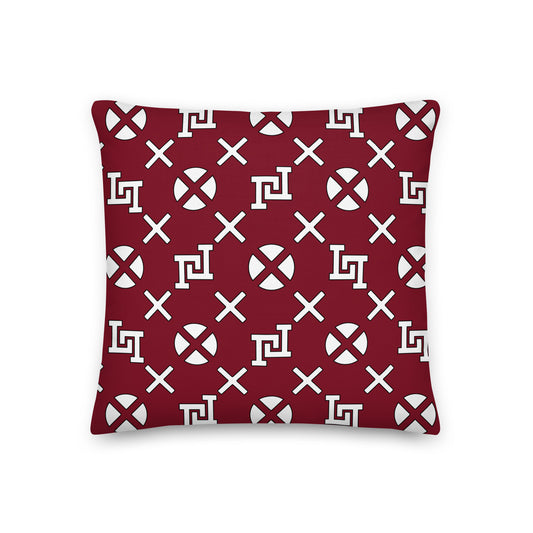 Lobo LeBlanc Burgundy Premium Pillow