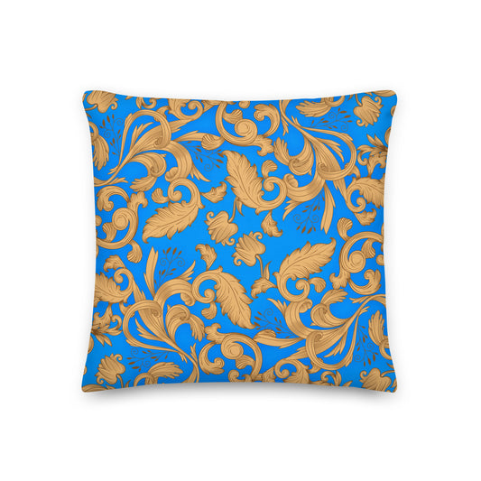 Lobo LeBlanc Barocco Blue Premium Pillow