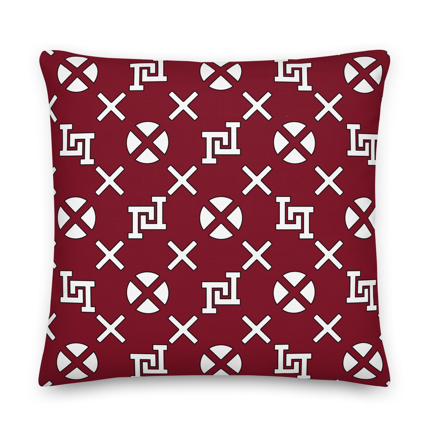 Lobo LeBlanc Burgundy Premium Pillow