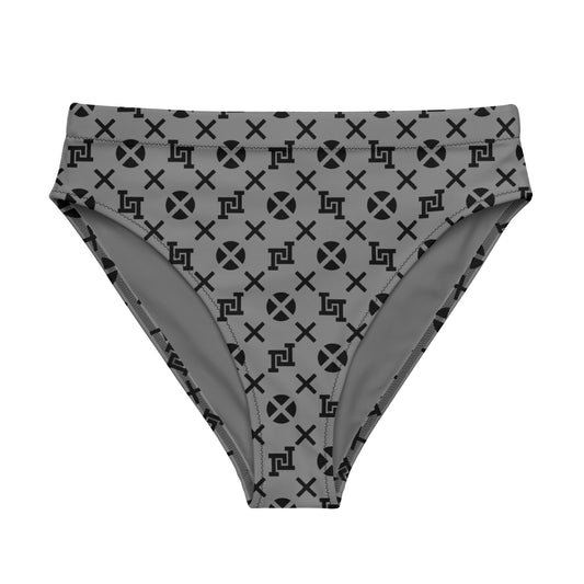 Gray Monogram Recycled High-Waisted Bikini Bottom