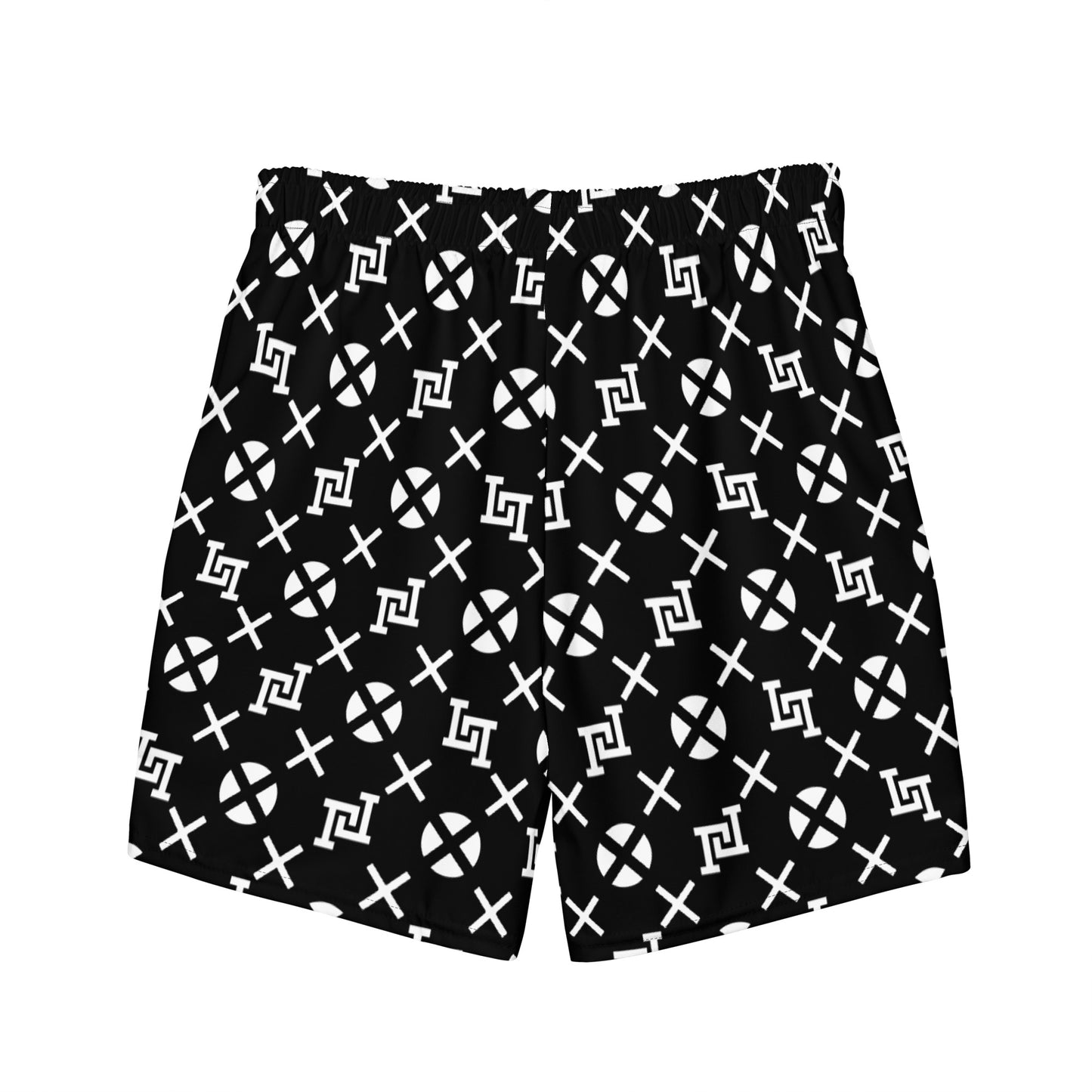 Black Monogram Board Shorts