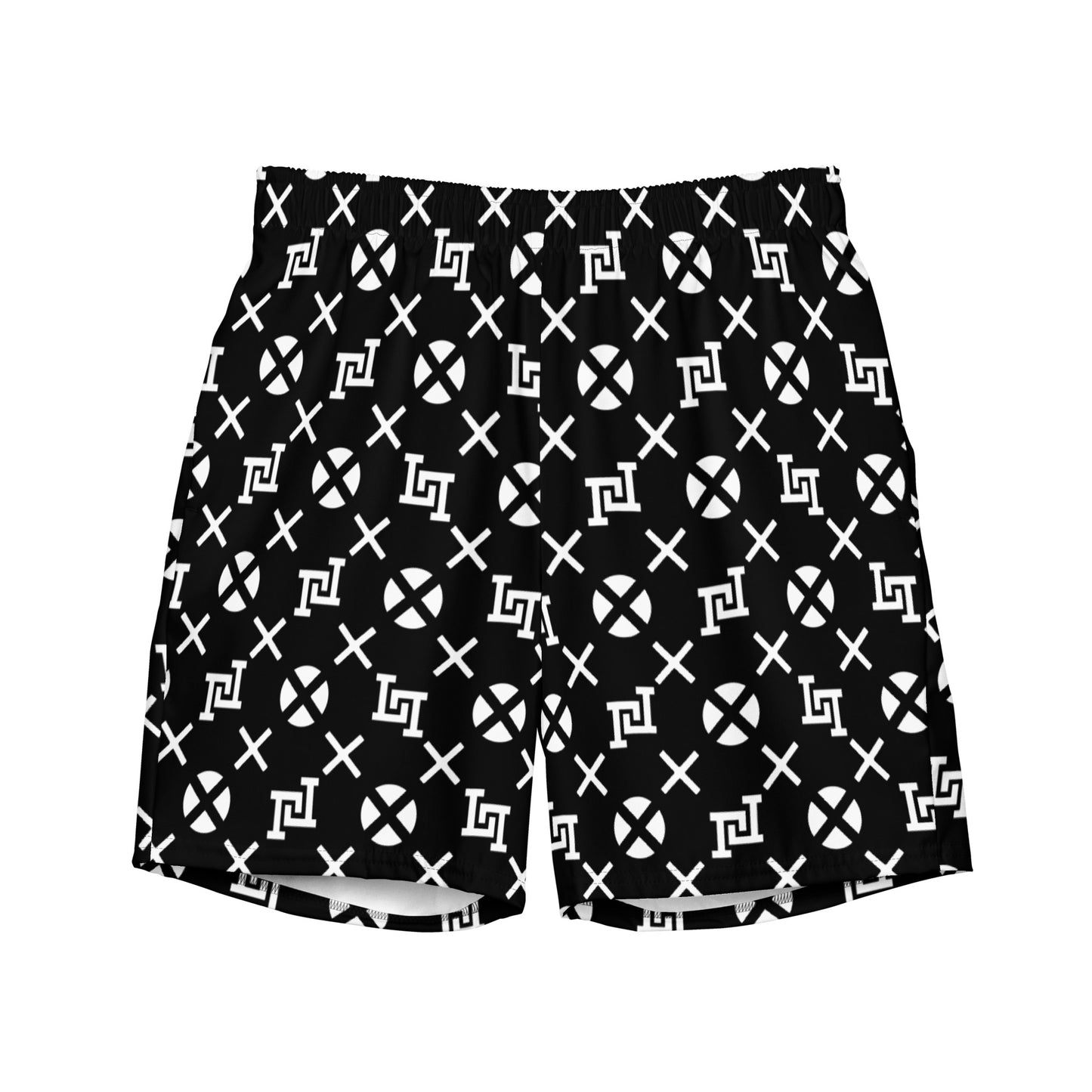 Black Monogram Board Shorts