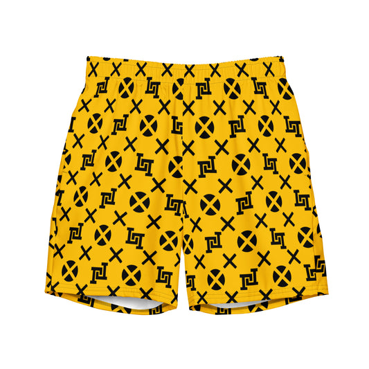 Golden Yellow Monogram Board Shorts