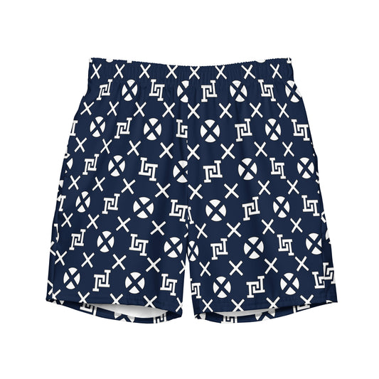 Navy Blue Monogram Board Shorts