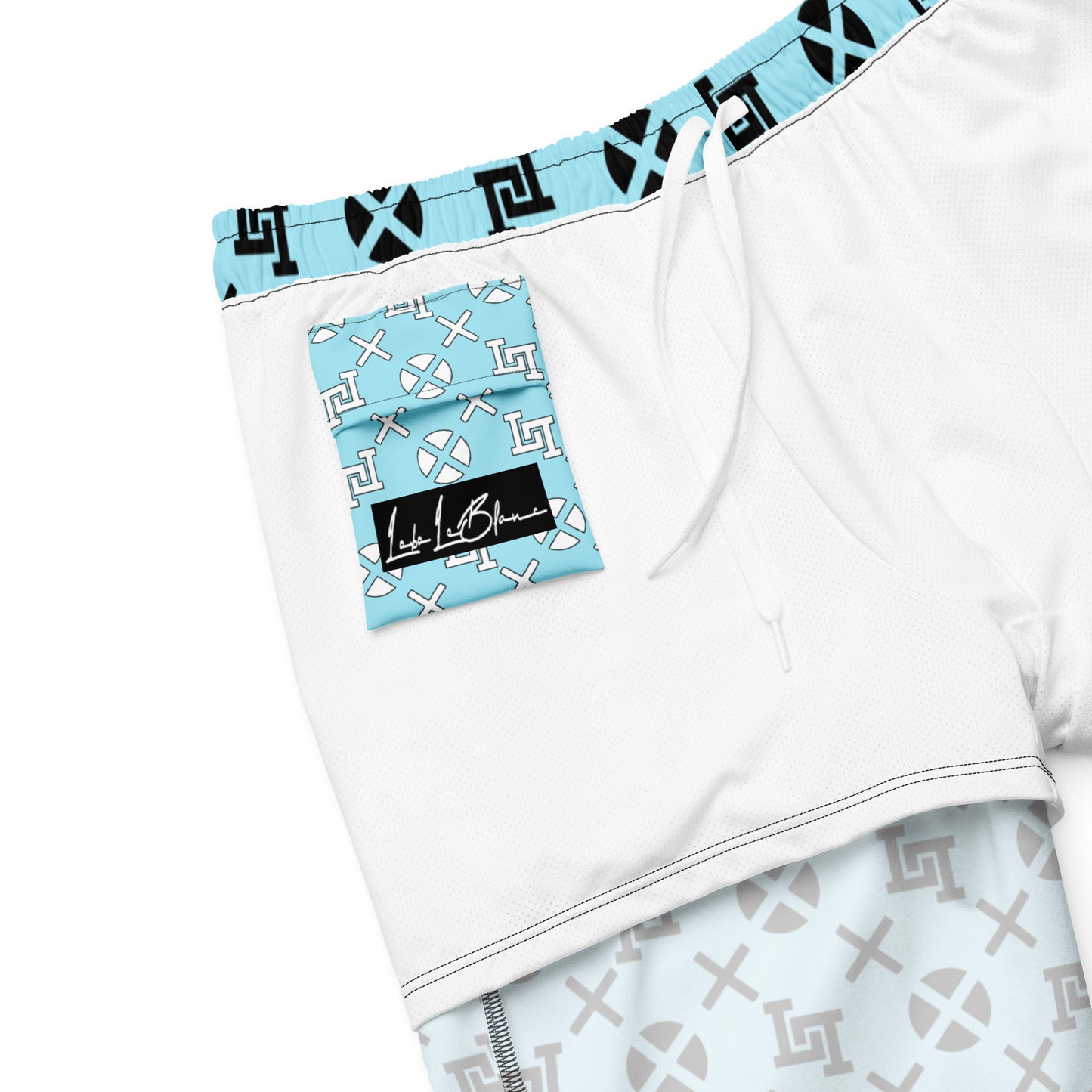 Blizzard Blue Monogram Board Shorts