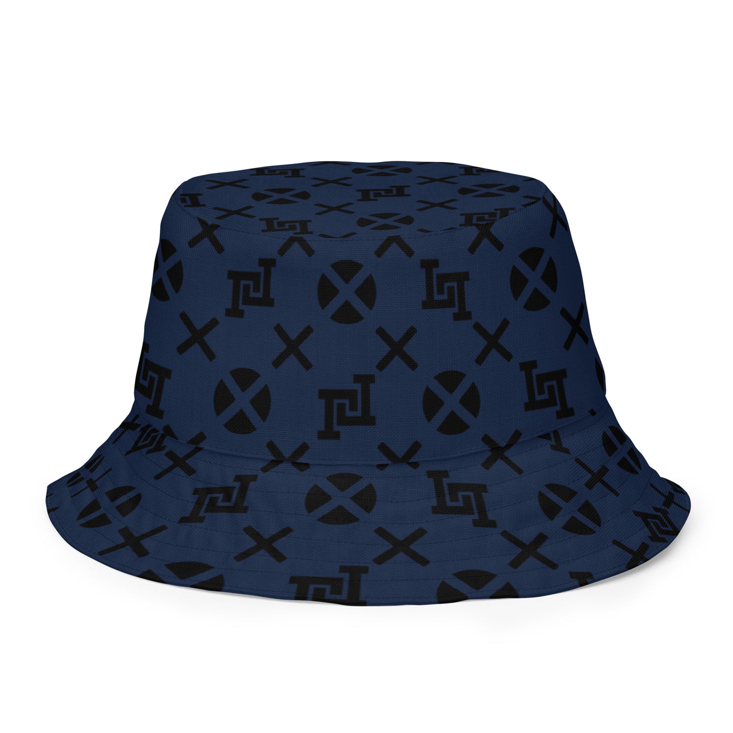 Navy Blue Monogram Bucket Hat