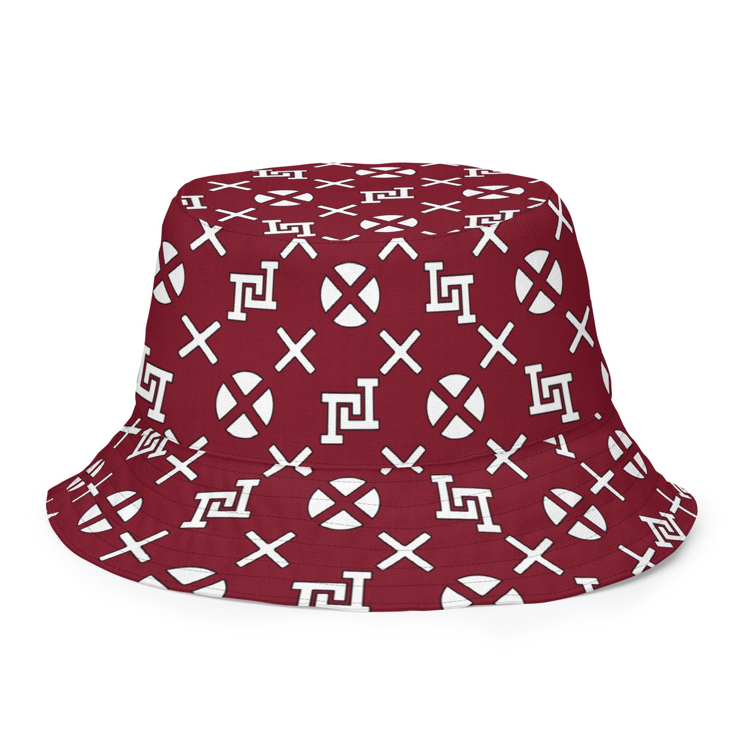 Burgundy Monogram Bucket Hat