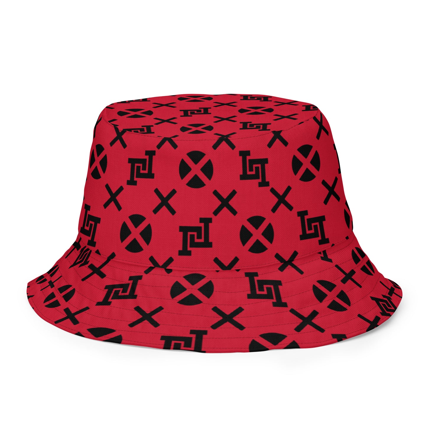 Red Monogram Bucket Hat