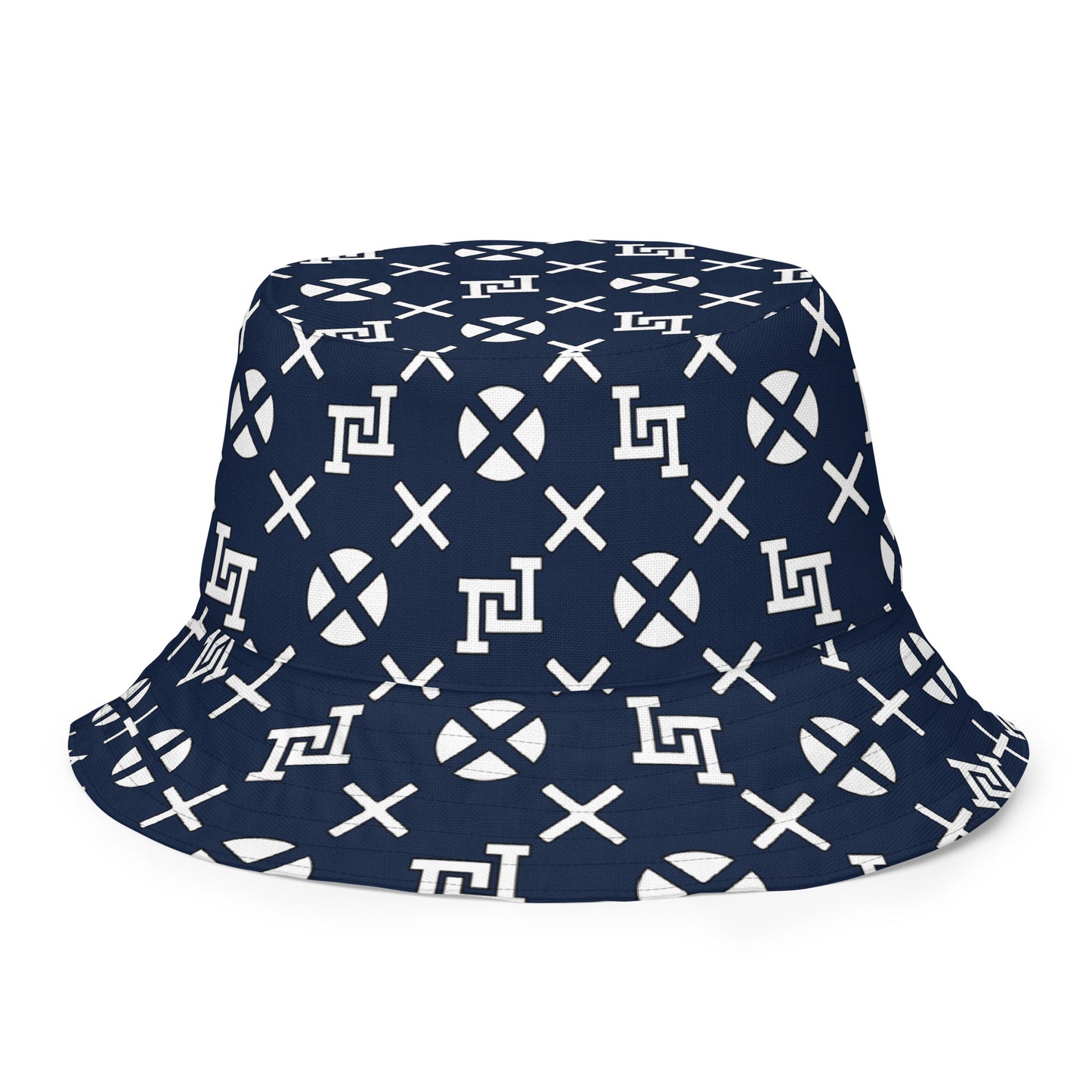 Navy Blue Monogram Bucket Hat