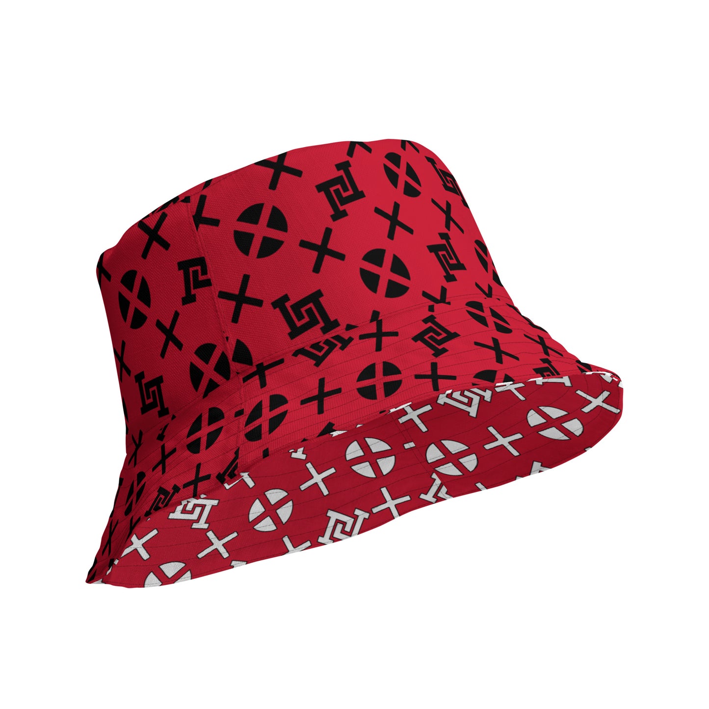 Red Monogram Bucket Hat