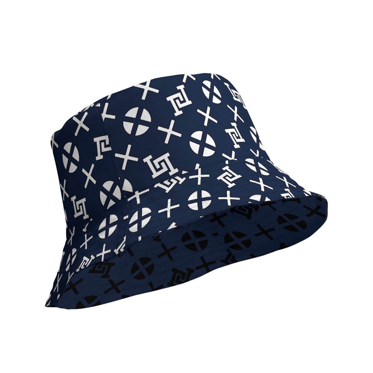 Navy Blue Monogram Bucket Hat