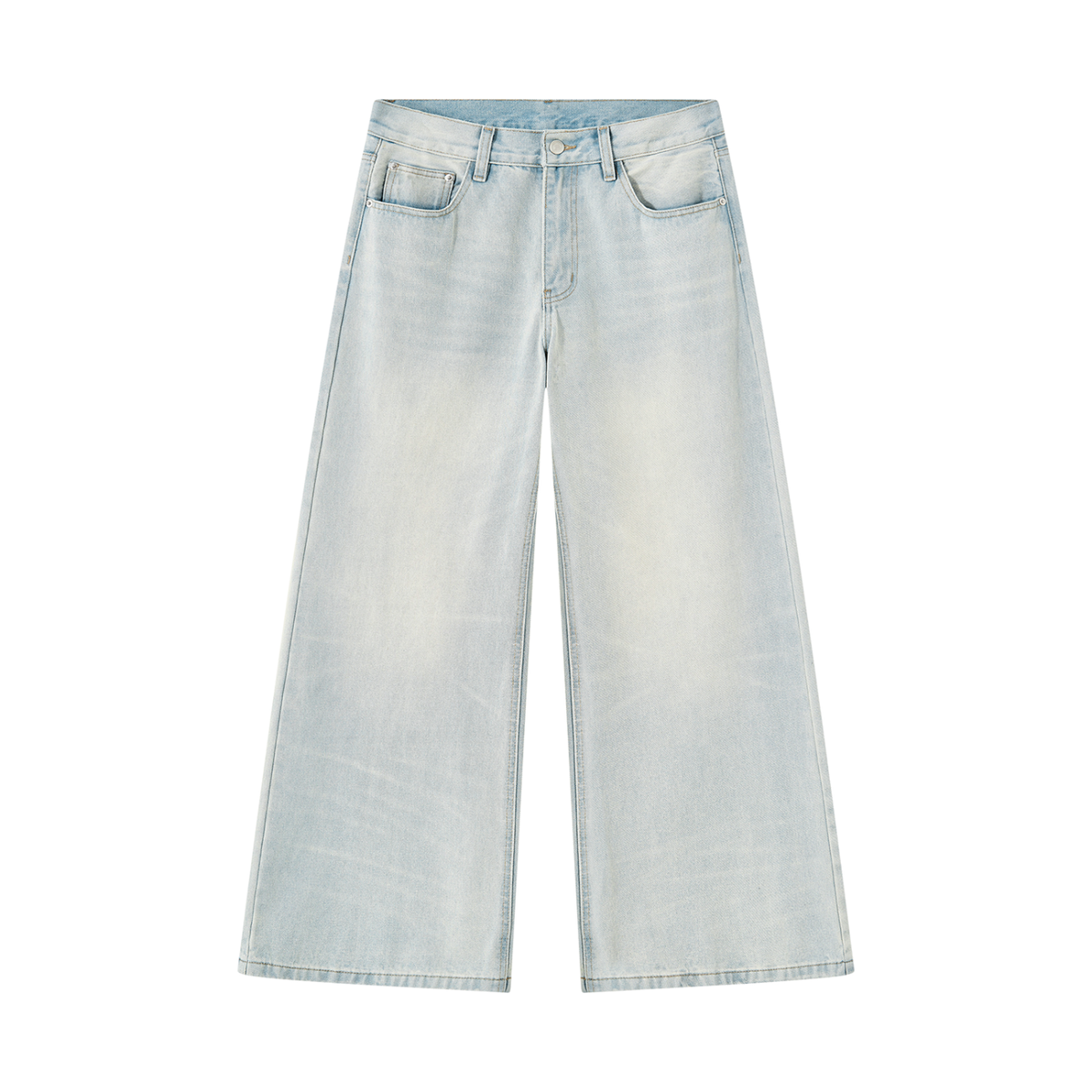 Men's Lobo LeBlanc Vintage Wash Wide Leg Denim Jeans