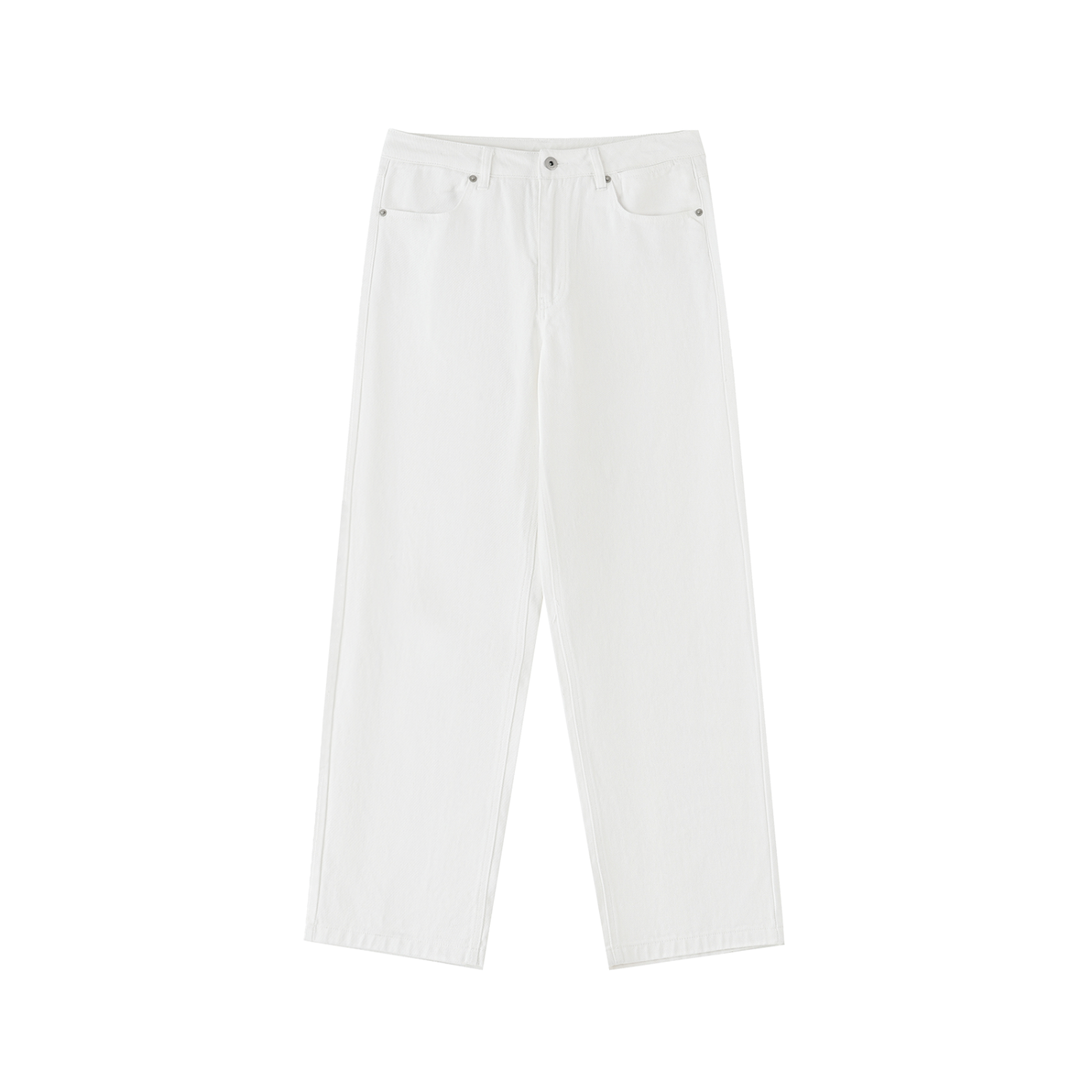 Men's Lobo LeBlanc White Heavyweight Cotton Straight Leg Pants
