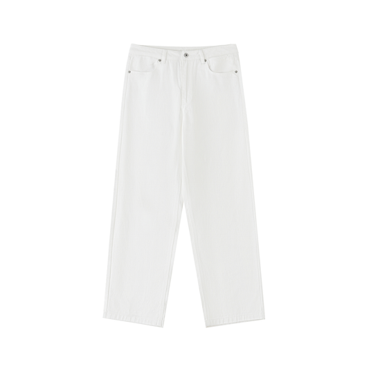Men's Lobo LeBlanc White Heavyweight Cotton Straight Leg Pants