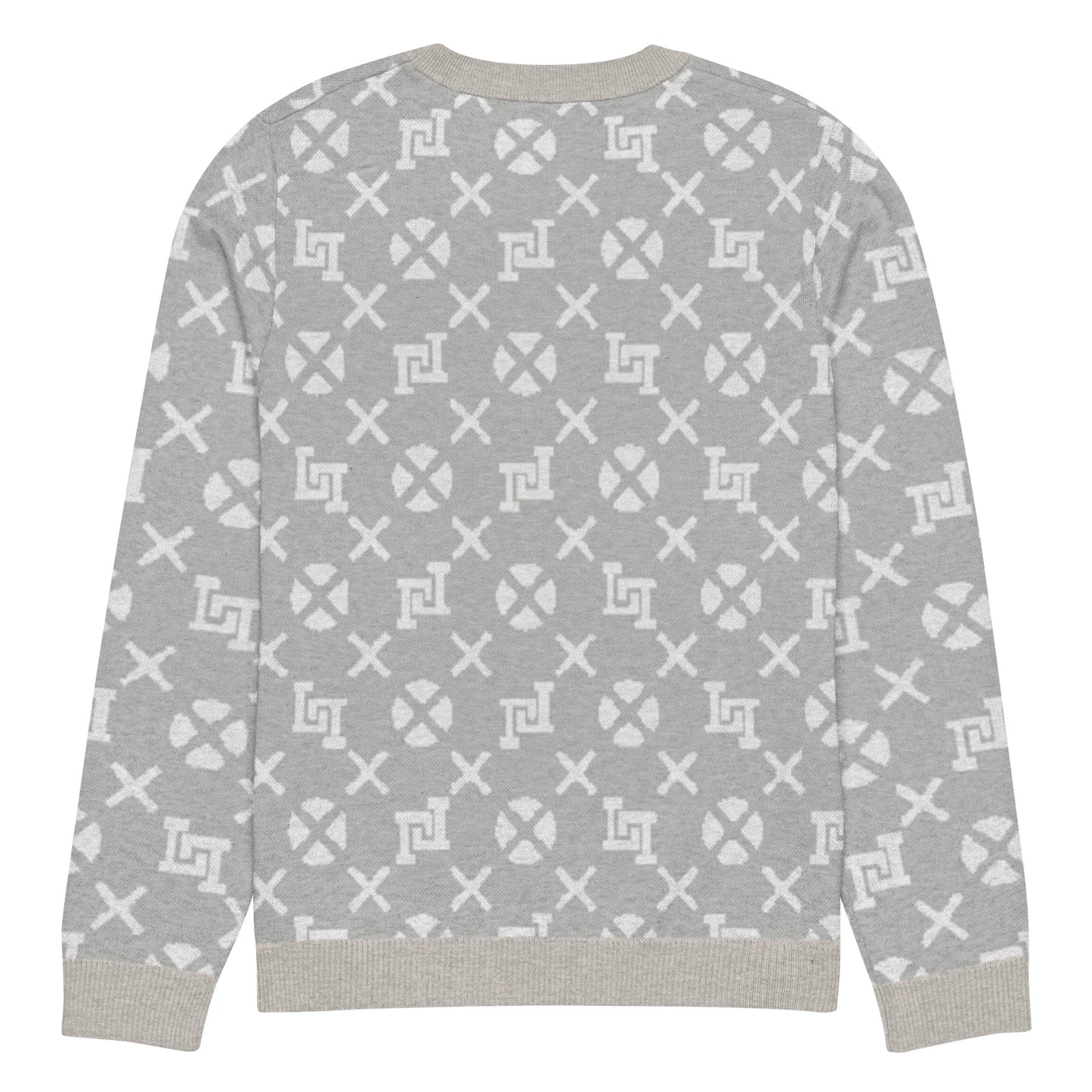 Lobo LeBlanc Silver Jacquard Knitted Sweater